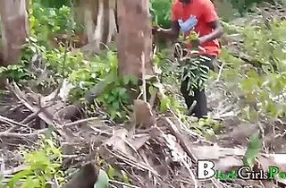 Black doll having unpremeditated lovemaking helter-skelter the nature