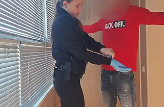 Submissive Grustina Nectaria gets dominated and fucked hard in airport security