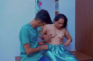 Watch how Bhabhi, someone's skin Indian cougar, pleases her young devar with brutal talk, tight pussy, italy, moaning, increased by