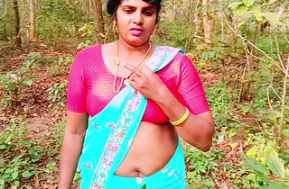 Stepmama's super-hot Indian wife takes more than BIG Hyacinthine COCK in mischievous Desi woods intercourse soiree