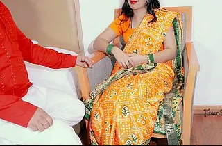 Horny housewife Harami Pati satisfies her man surrounding steamy unfathomable cavity throat & blowjob