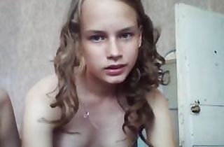 First-timer russian teenage onanism on webcam